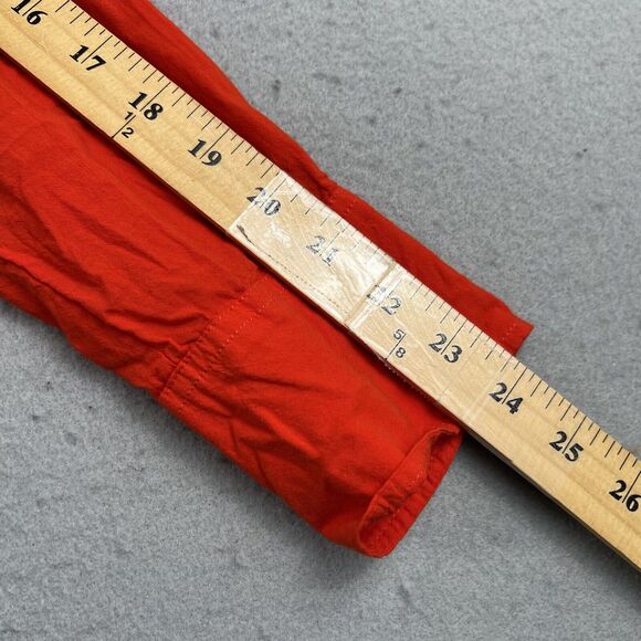 NWT Current Elliott The Asley Poinciana Orange Long Sleeve Button Up Blouse 2 - Picture 13 of 16